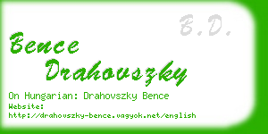 bence drahovszky business card